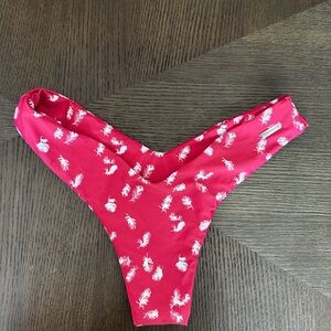 Blackbough - Pink/Red Feather Print Bikini Bottom